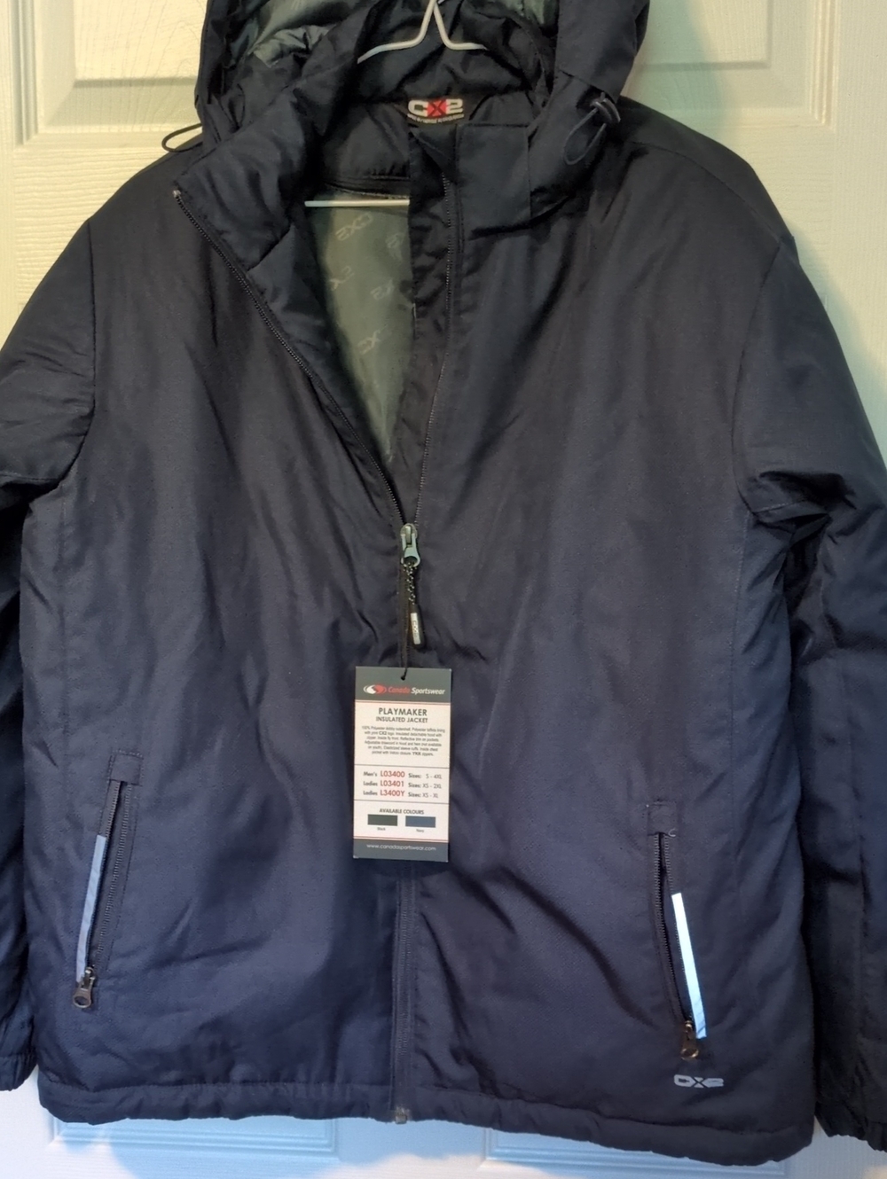 CX2 Navy Hooded Bomber Jacket